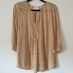 Chico’s Gold Blouse Size 0